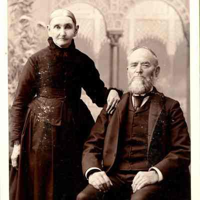 Cabinet Card, P.6, Deacon & Mrs. B. C. Sawyer