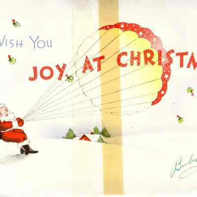Inside of Christmas card of 1944