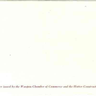 Back page of pamphlet from Waupun Hospital 1951