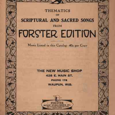 The New Music Shop, 428 East Main Street, Forster Edition