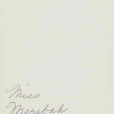 P. 113, Miss Meribah Hazen.