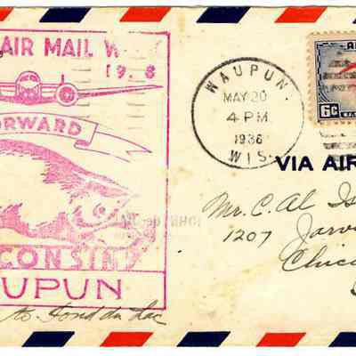 Envelope, Waupun National Air Week, 1936