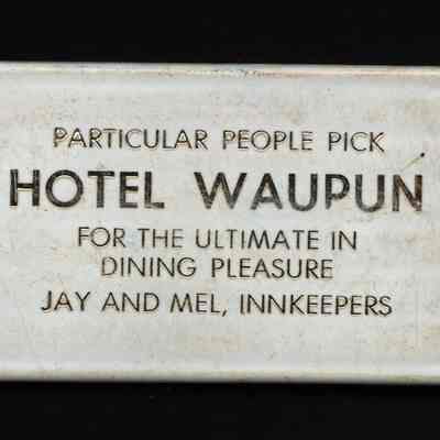 Toothpick Holder, Hotel Waupun