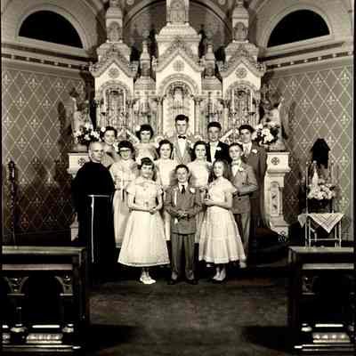 Photograph, Church, St. Joseph Catholic, 1954 Graduating Class