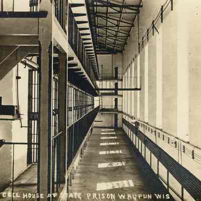Postcard, Corrections, Wisconsin State Prison, South Cell House