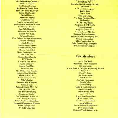Waupun Chamber of Commerce Membership List