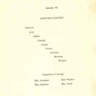 Philharmonic Music Club Fourth Year 1911.