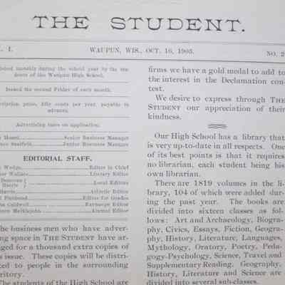The Student vol.1, #2 pg 13: Origformat: Other