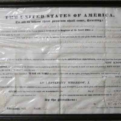 Certificate, Land ( Seymour Willcox)