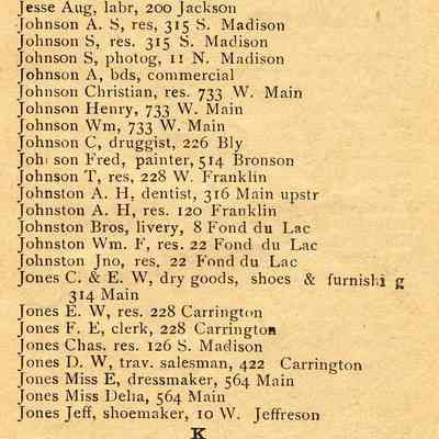 Waupun Directory 1898