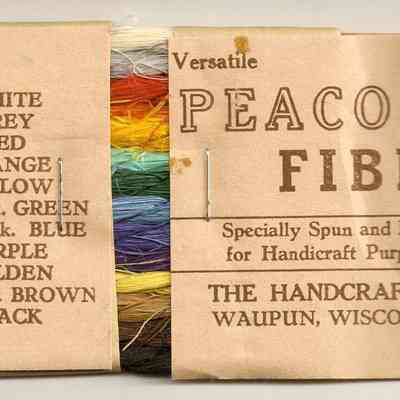 Peacock Fiber Sample Pack, Handcrafters