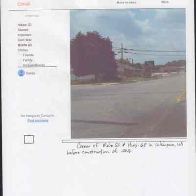 Computer photo of intersection of Main & Hwy. 68, Waupun