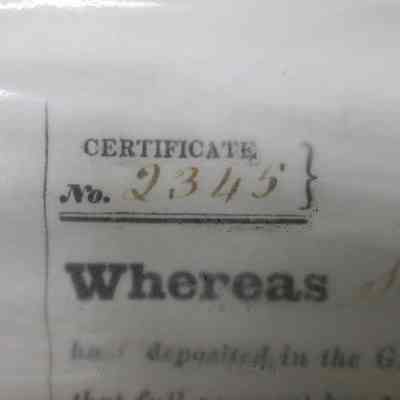 Certificate number