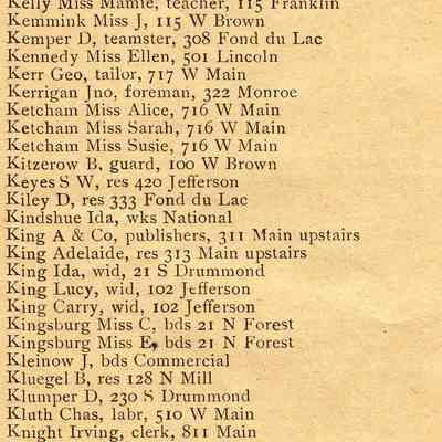 Page 20 Of Directory