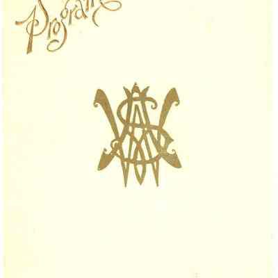 Program, Alumni Banquet, South Ward, 1897