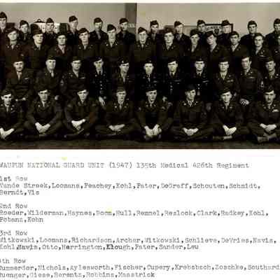 Waupun National Guard Umit 135th Medical 426th Regiment 1947