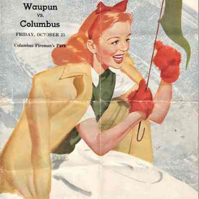 Waupun High School Football Program (Waupun & Columbus) Oct 25 1946: Origformat: Other