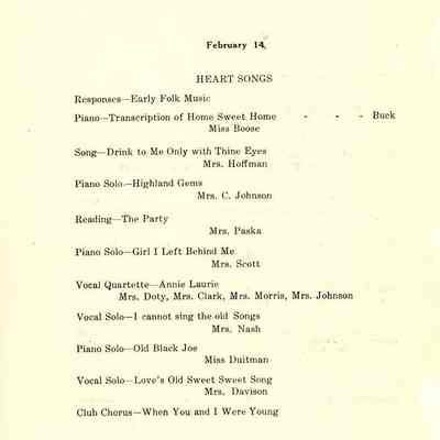 Philharmonic Music Club Fourth Year 1911.