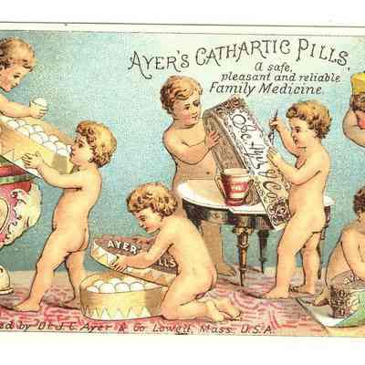 Advertisement card for Ayer's Cathartic Pills