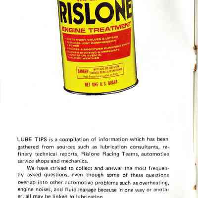 Booklet advertising Rislone products.