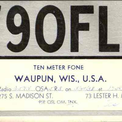 Ham Radio Card, Lester H Miller