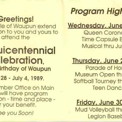Sesquicentennial Celebration of Waupun