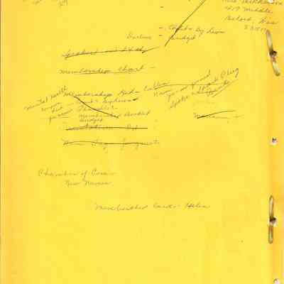 Back cover with hand written notes