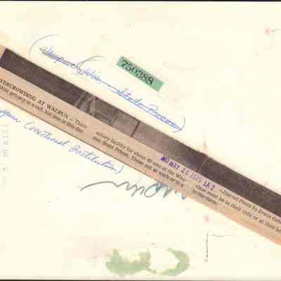 Info on back of photo of dormitory in Waupun prison