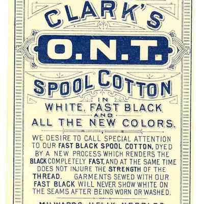Advertisement for Clark's O.N.T. Spool Cotton