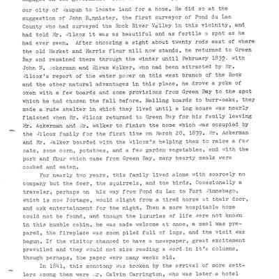 The Early History of Waupun