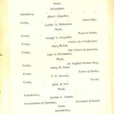 TENTH ANNUAL COMMENCEMENT JUNE10, 1893.