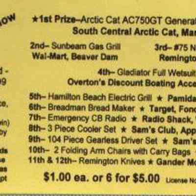 Raffle Ticket, Home & Sport Show