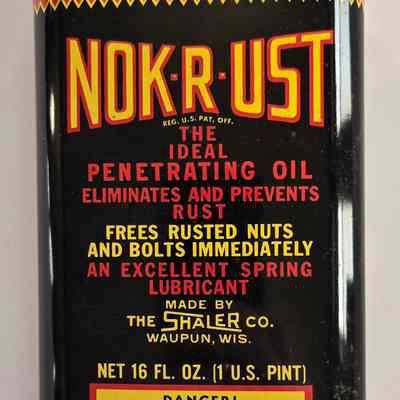 Can, Shaler, Rislone, Nok-R-Ust, Penetrating Oil, 1 Pint