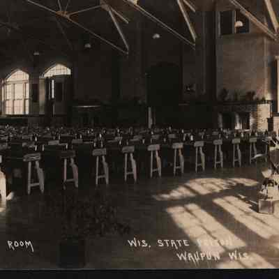 Postcard, Corrections, Wisconsin State Prison, New Dining Room