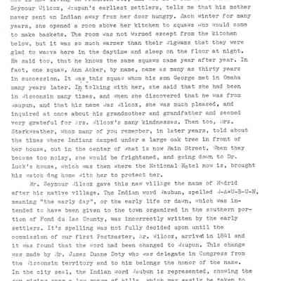 Page 2 from Early History of Waupun