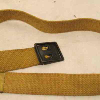 Tan Army Belt with metal closure