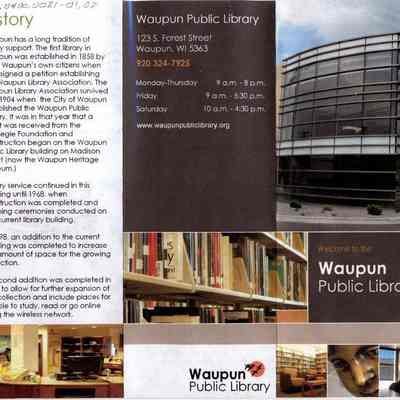Handout from Waupun Public Library.