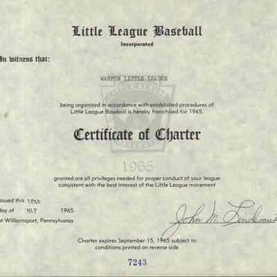 Charter, 1965 Little League