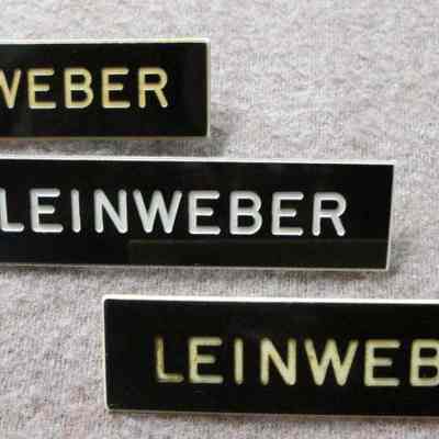 Name Tag, Corrections, Wisconsin State Prison, Leinweber
