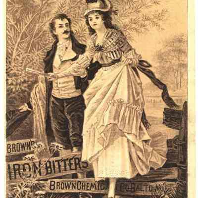 Advertisement for Brown's Iron Bitters - Malaria tonic