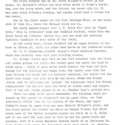 Page 6 of Early History of Waupun