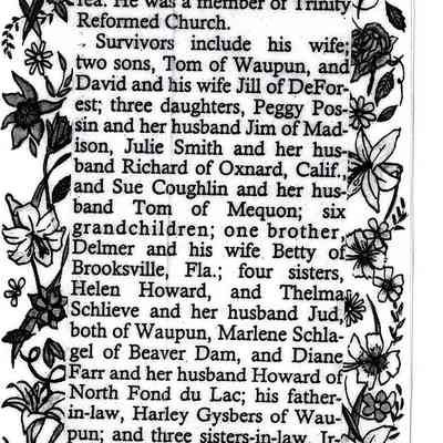 Mr. Pluim obituary.