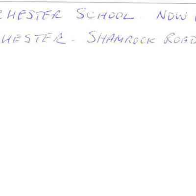 Back of photo of Chester school