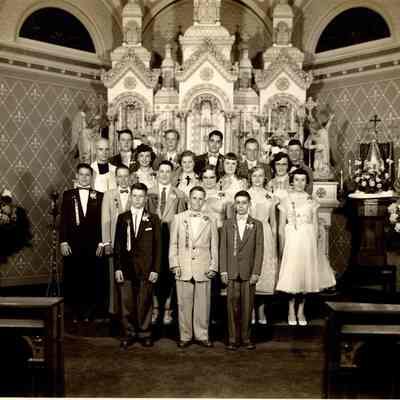 Photograph, Church, St. Joseph Catholic, 1955 Graduating Class