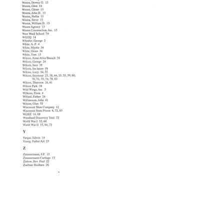 List of people and places in Waupun 1839-1989