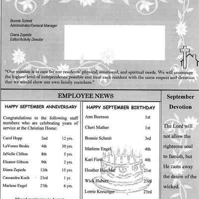 Christian Home Newsletter