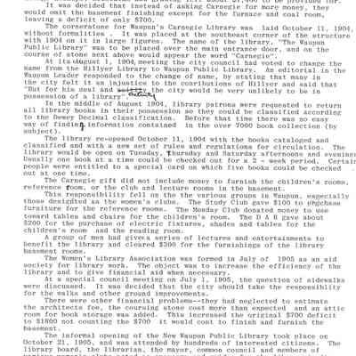 Page 4 of info on Waupun Library