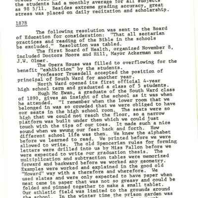 Page from book of History of Waupun Area Schools
