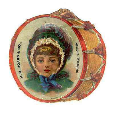 Ad, Girl and Drum, H. H. Hoard & Co.