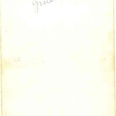 Back of photo of Adolph Gurenwald